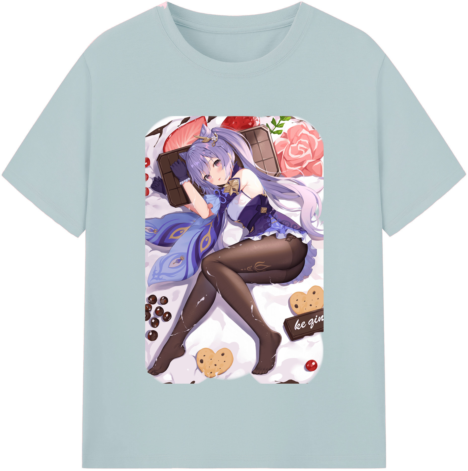 げんし神 刻晴 こくせい genshin Kokusei 綿100％半袖Tシャツ（フロントプリント）